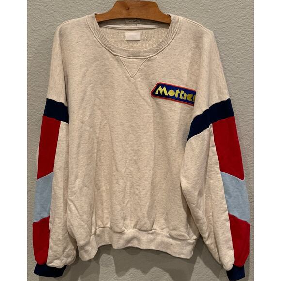 Mother The Loosen-Up Crop Embroidered Logo Sweatshirt Size Small - Picture 11 of 12